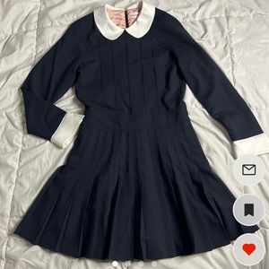 L’école des femmes Belle du Jour dress 2.0 in navy. Size small.